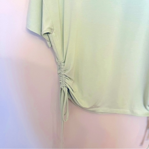 24 Colours Green T-Shirt with Side Tie Ruching - Picture 5 of 7